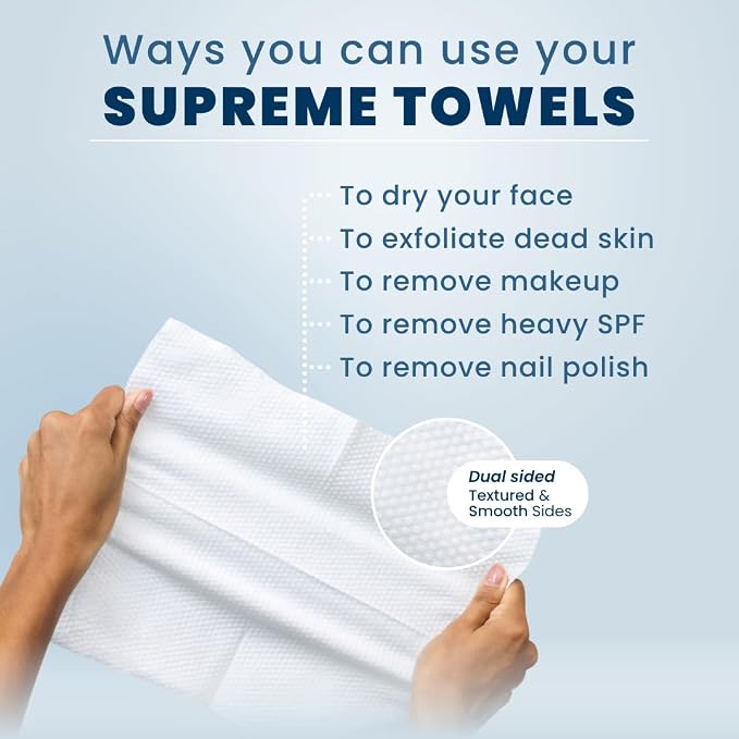 Clean Skin Club Clean Towels XL® Supreme, 100% USDA Biobased Face Towel - Image 6