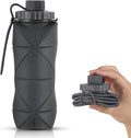 Silicone Collapsible Water Bottles, Lightweight Reusable Leakproof by YCTMALL