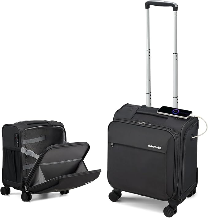 Hanke 16 Inch Underseat Carry On Luggage by Hanke