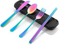 Travel Utensils with Case, Quatish Portable Silverware Set by Quatish