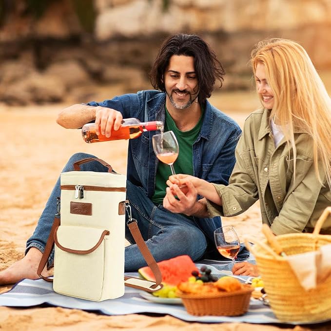 Tirrinia 2 Bottle Wine Gift Tote Carrier - Image 7