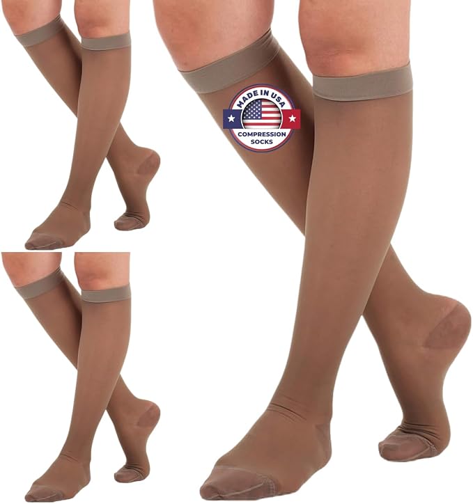 Made in USA - Sheer Compression Socks by AbsoluteSupportCompressionSocks
