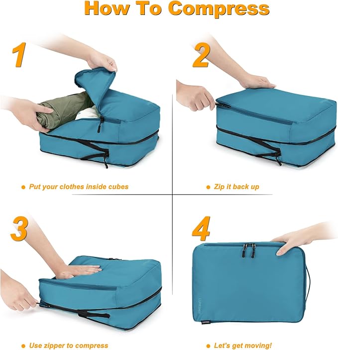 8 Set Compression Packing Cubes - Image 3