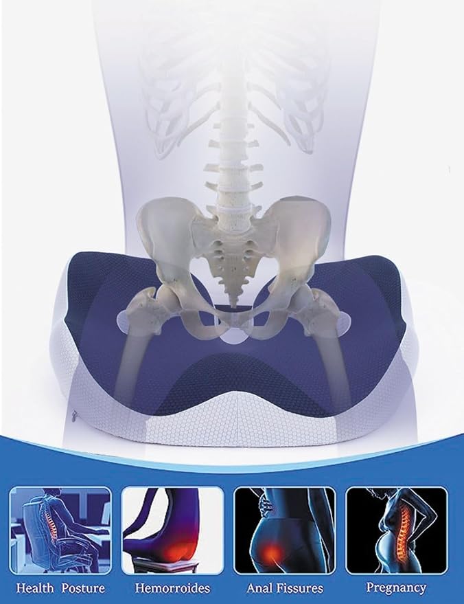 Seat Cushion, Seat Cushion for Sit Bone and Back Pain Relief, Posture Support - Image 5