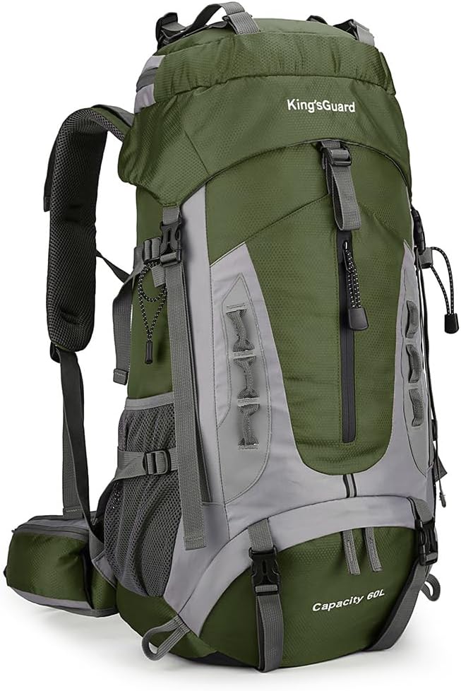 King'sGuard 60L Hiking Backpack Large Waterproof Camping Backpack by King%27sGuard