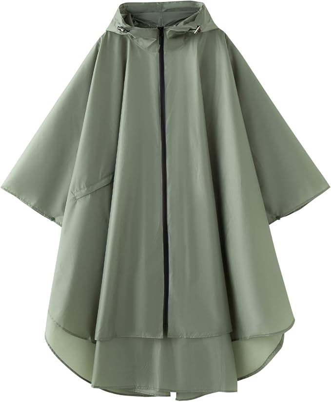 Cloak raincoat Unisex poncho Adult hooded men and women by Unknown