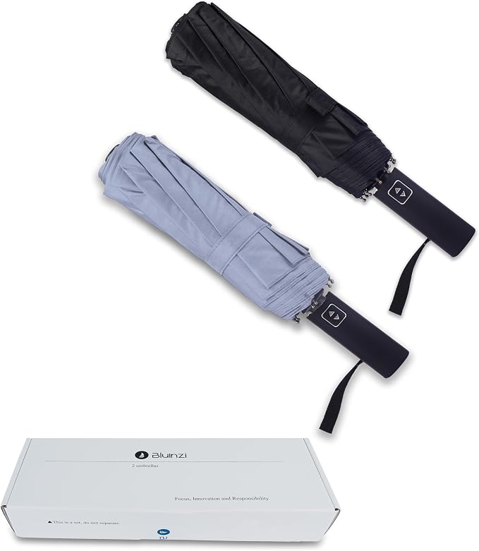 46 Inch Compact Umbrellas for Rain by Bluinzi