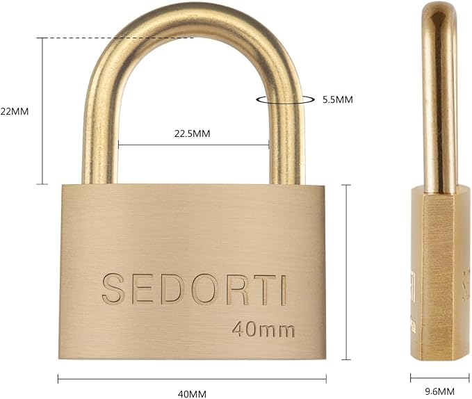 Weather Proof Lock, Keyed Alike Solid Brass Padlocks - Image 4