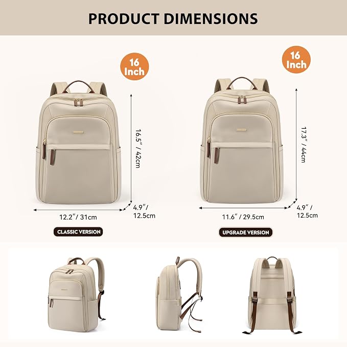 Hiking Travel Backpack for Women Casual Business Weekender Multilayer Laptop Bag - Image 5