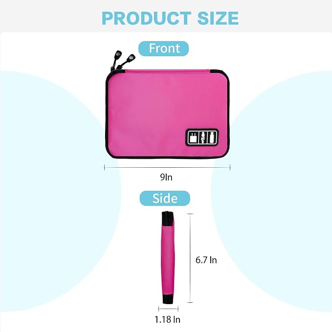 Electronics Travel Organizer, Portable Waterproof Electronic Travel Storage Bag - Image 3