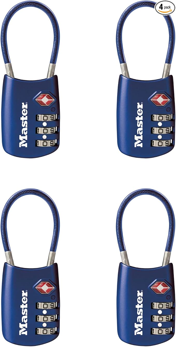 Master Lock Blue Set Your Own Combination TSA Approved Luggage Lock, Travel by MasterLock