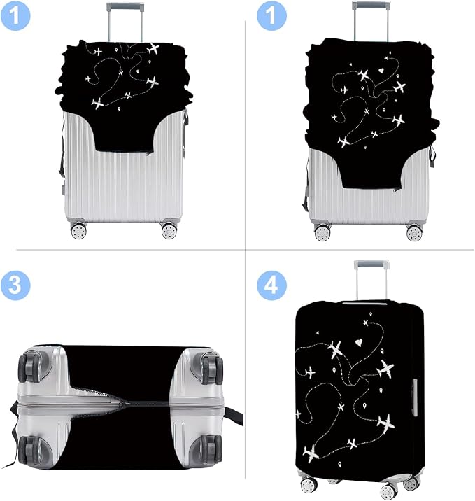 Luggage Cover Washable Suitcase Protector Anti-Scratch, Stretchable Fit - Image 5