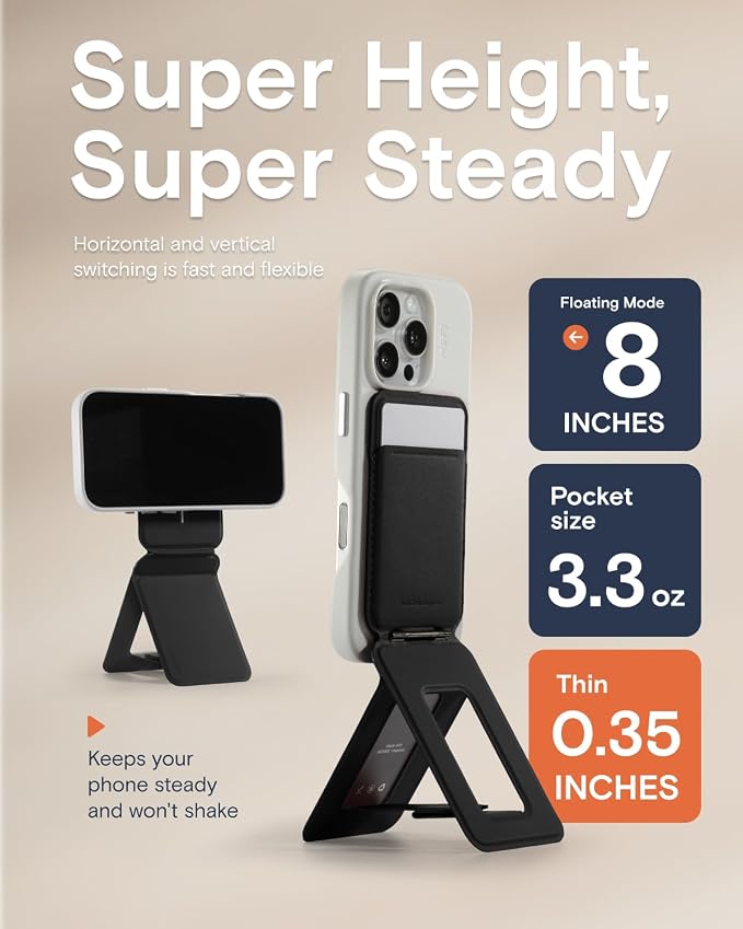 MOFT Phone Tripod Wallet for iPhone, Mulit-Angles, Lightweight & Portable Phone - Image 6