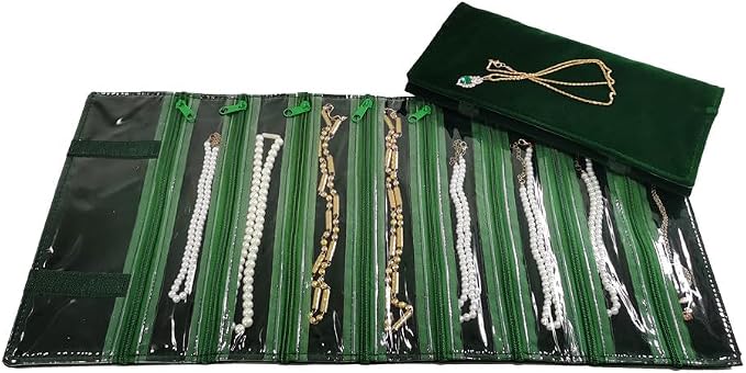 Travel Jewelry Roll Bag Portable Organizer Pouch by SCIKHEFT