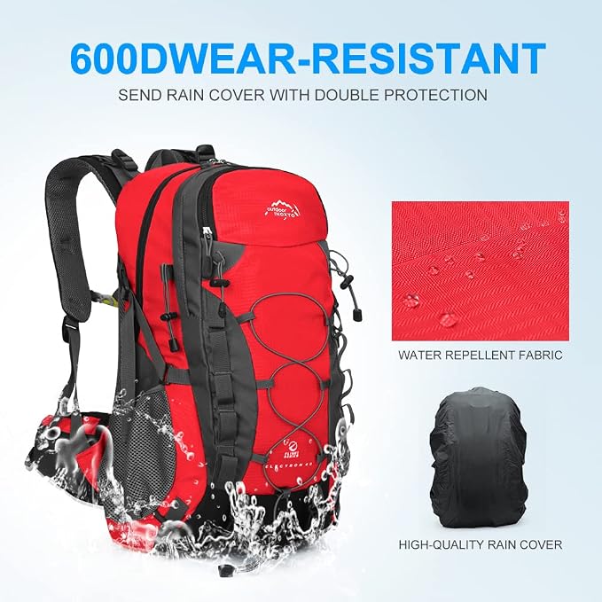 INOXTO lightweight Hiking Backpack 35L/40L Hiking Daypack - Image 5