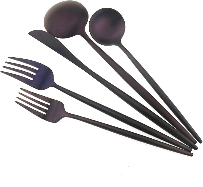 Gugrida 20-Piece 18/10 Stainless Steel Flatware Silverware, Luxury Dinnerware - Image 3
