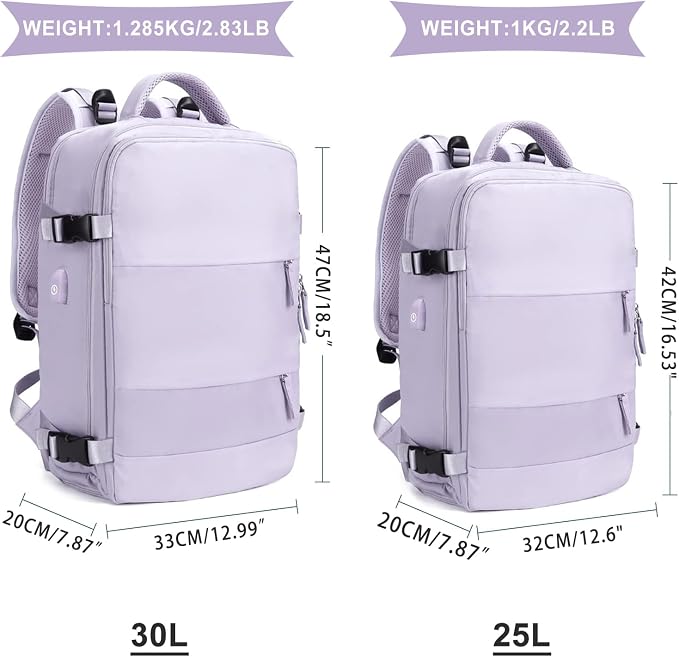 coowoz Large Travel Backpack For Women Men, Carry On Backpack, Hiking Backpack - Image 3