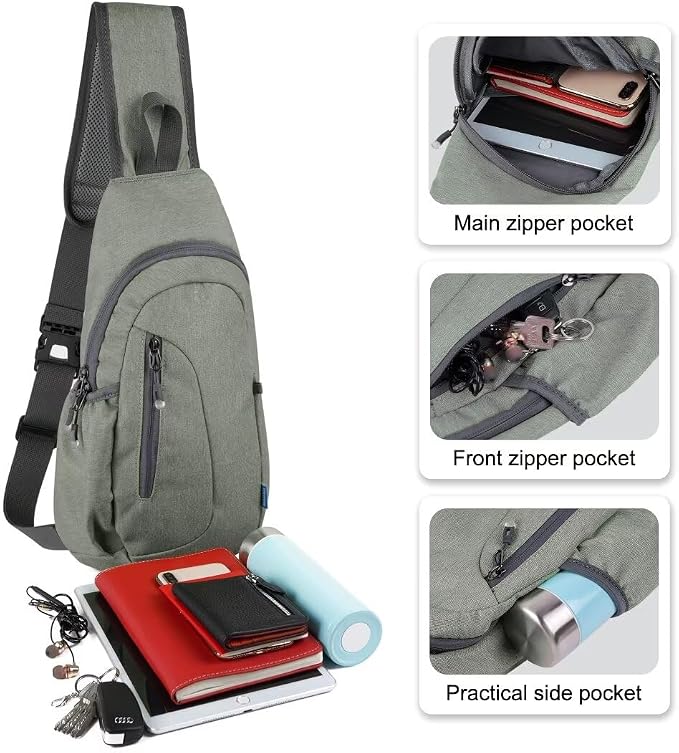 TITECOUGO Small Sling Bag, Lightweight Crossbody Backpack - Image 2