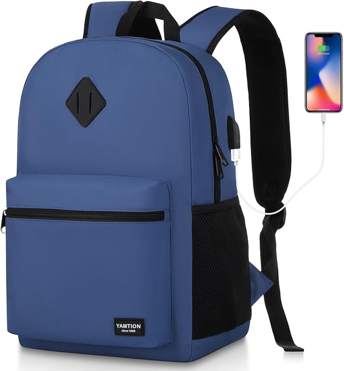 17.3 inch School Backpack, Classic Bookbag Backpack by YAMTIONBAGS