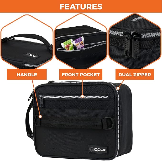 opux Insulated Lunch Box for Men Women Adult, Compact Lunch Bag for Kids Boy - Image 6