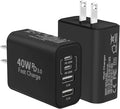 USB C Fast Charger Block, iPhone Charger Fast Charging Blocks 40W Multi Port by Bustuny