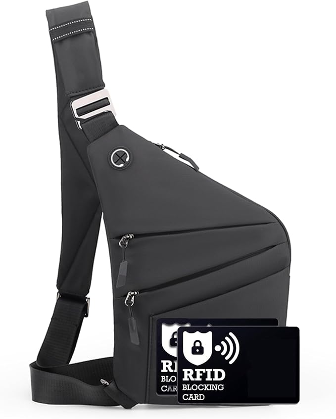 Anti Theft Crossbody Bags for Women Men, Slim Sling Bags by Ibalulu