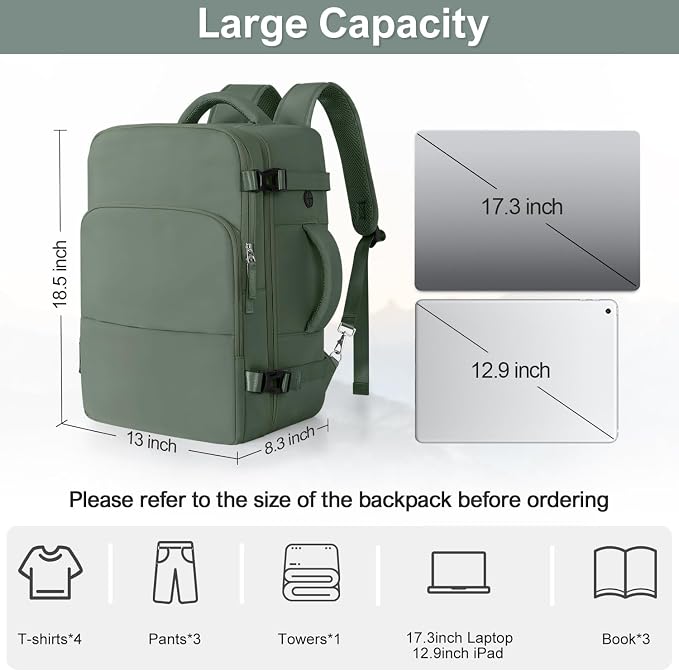 Travel Backpack, Carry on Flight Approved Backpack - Image 9