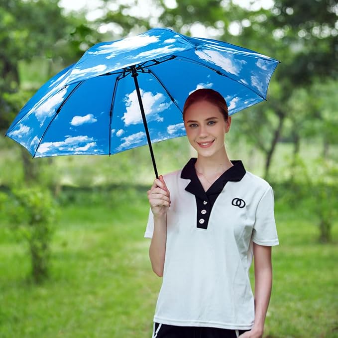 LANBRELLA Compact Reverse Folding Umbrella Auto Windproof Travel Umbrella - Image 2