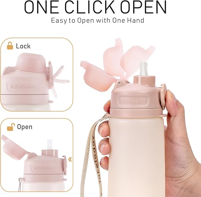 TakeToday Collapsible Water Bottles 20oz, Leak Proof, Foldable Silicone Travel - Image 6