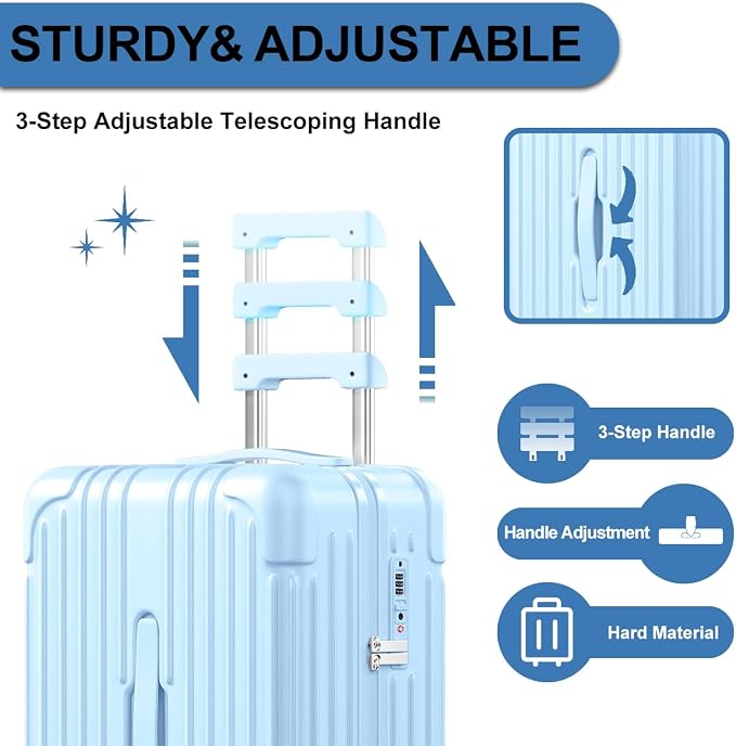 Krute Carry on Luggage 20 inch Suitcases - Image 5