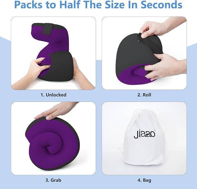Neck Pillow Airplane, Ergonomic Memory Foam Travel Pillows - Image 8