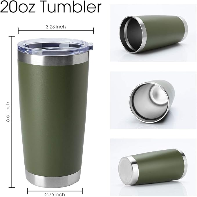 HASLE OUTFITTERS 20oz Tumblers Bulk Stainless Steel Cup - Image 2