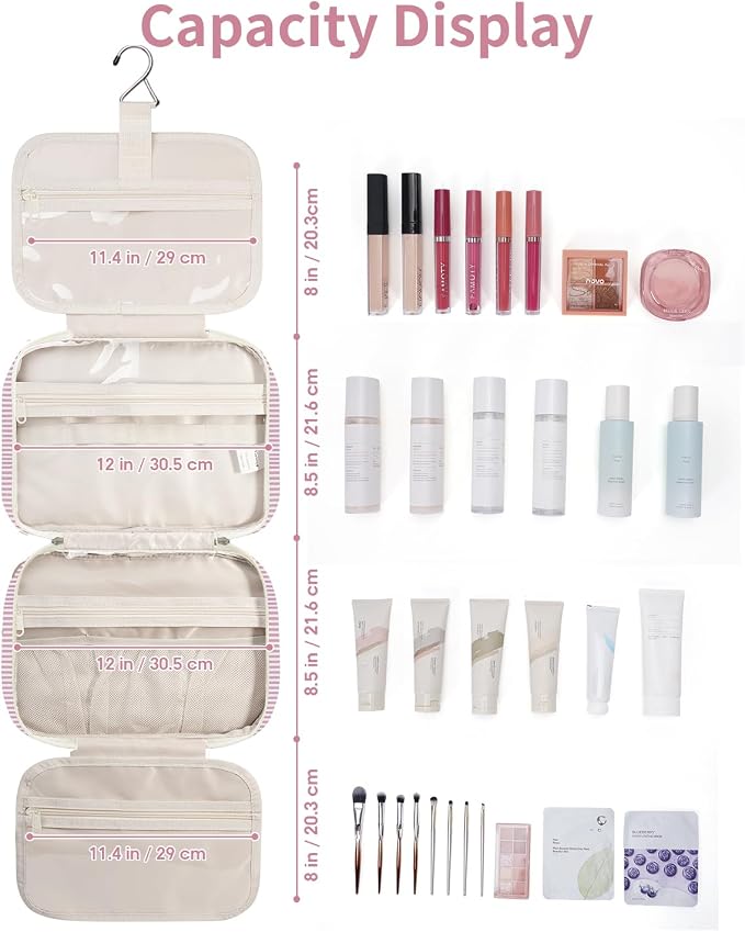 Narwey Striped Travel Toiletry Bag - Image 5