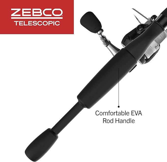 Zebco 33 Spinning Reel and Telescopic Fishing Rod Combo - Image 6