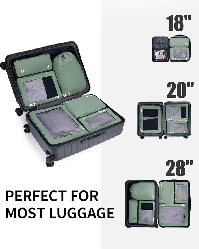 ECOHUB 7 Set Packing Cubes Tear-Resistant Luggage Packing Organizers - Image 7