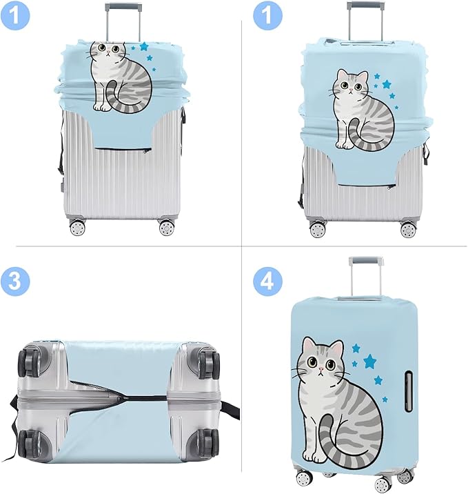 Luggage Cover Washable Suitcase Protector Anti-scratch Suitcase cover Fits - Image 4