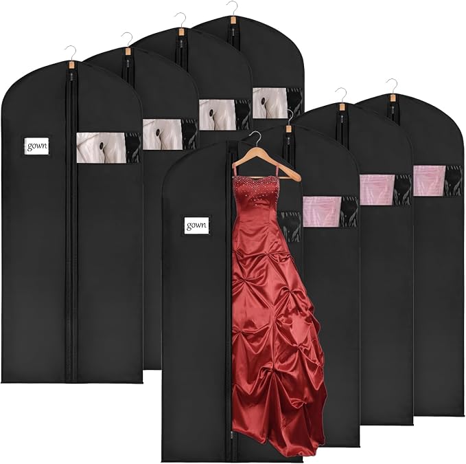 Syeeiex 60'' Garment Bags for Hanging Clothes, Dress Garment Bags for Gowns by syeeiex