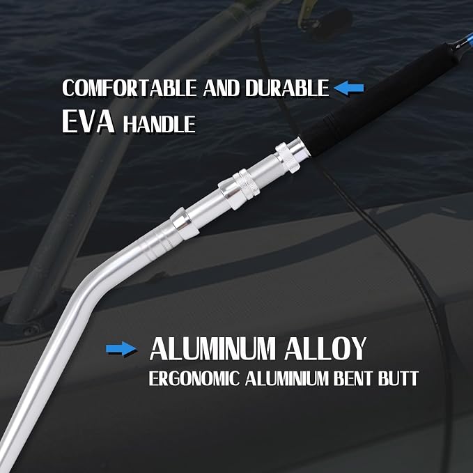 Fiblink Saltwater Offshore Heavy Trolling Fishing Rod Big Game Conventional - Image 4