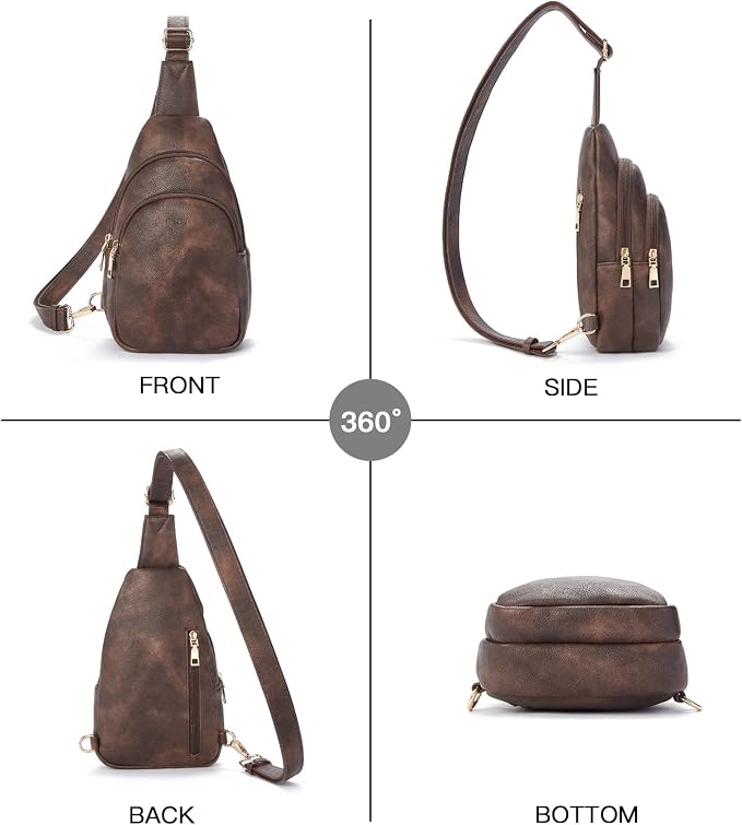 Telena Small Sling Bag for Women Leather Crossbody Fanny Packs Chest Bag for - Image 7