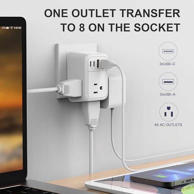 International Travel Adapter, Europe Travel Adapter - Image 2