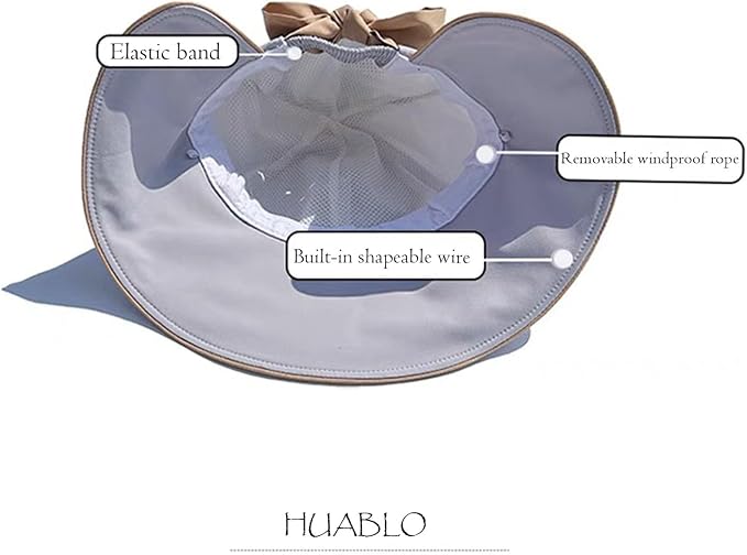 Wide Brim Hats for Woman Foldable Hats Sun Hats for Women uv Protection Bowknot - Image 4