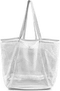 Beach Bags for Women, Foldable Mesh Tote Bag by Unknown