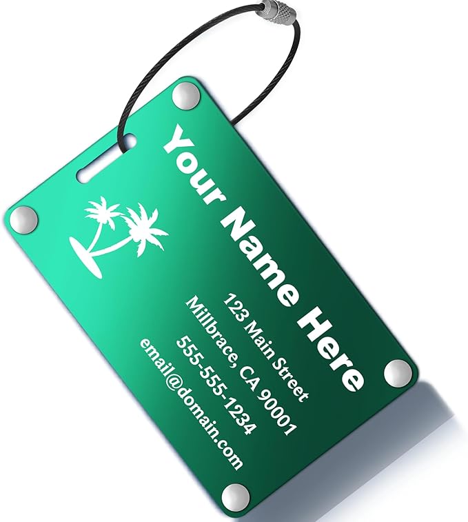 Personalized Luggage Tags: Custom Metal Luggage Tags by Kcule