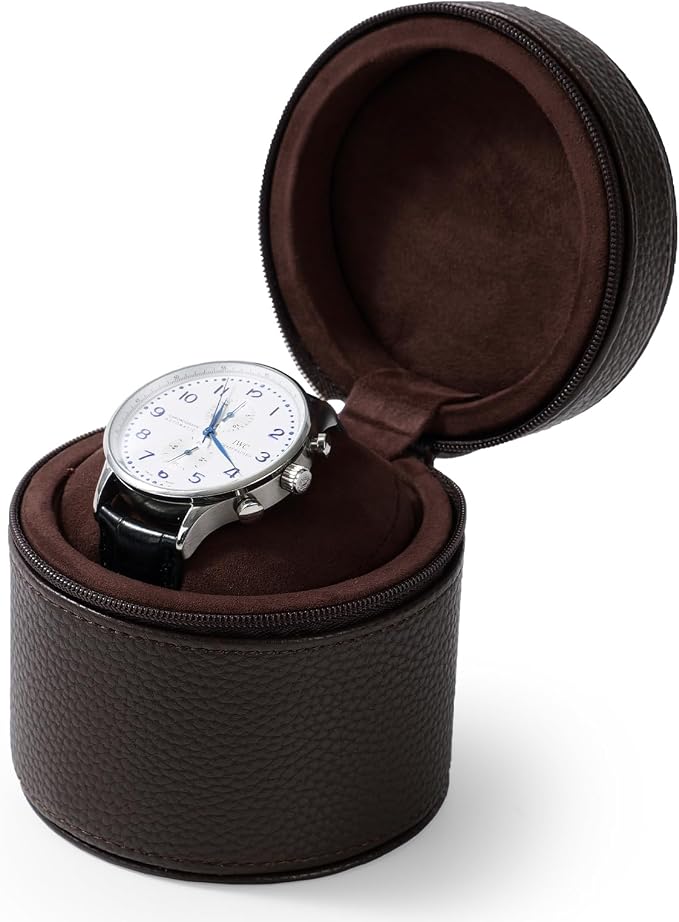 Oirlv Luxury Leather Watch Travel Case Single Watch Case - Image 5