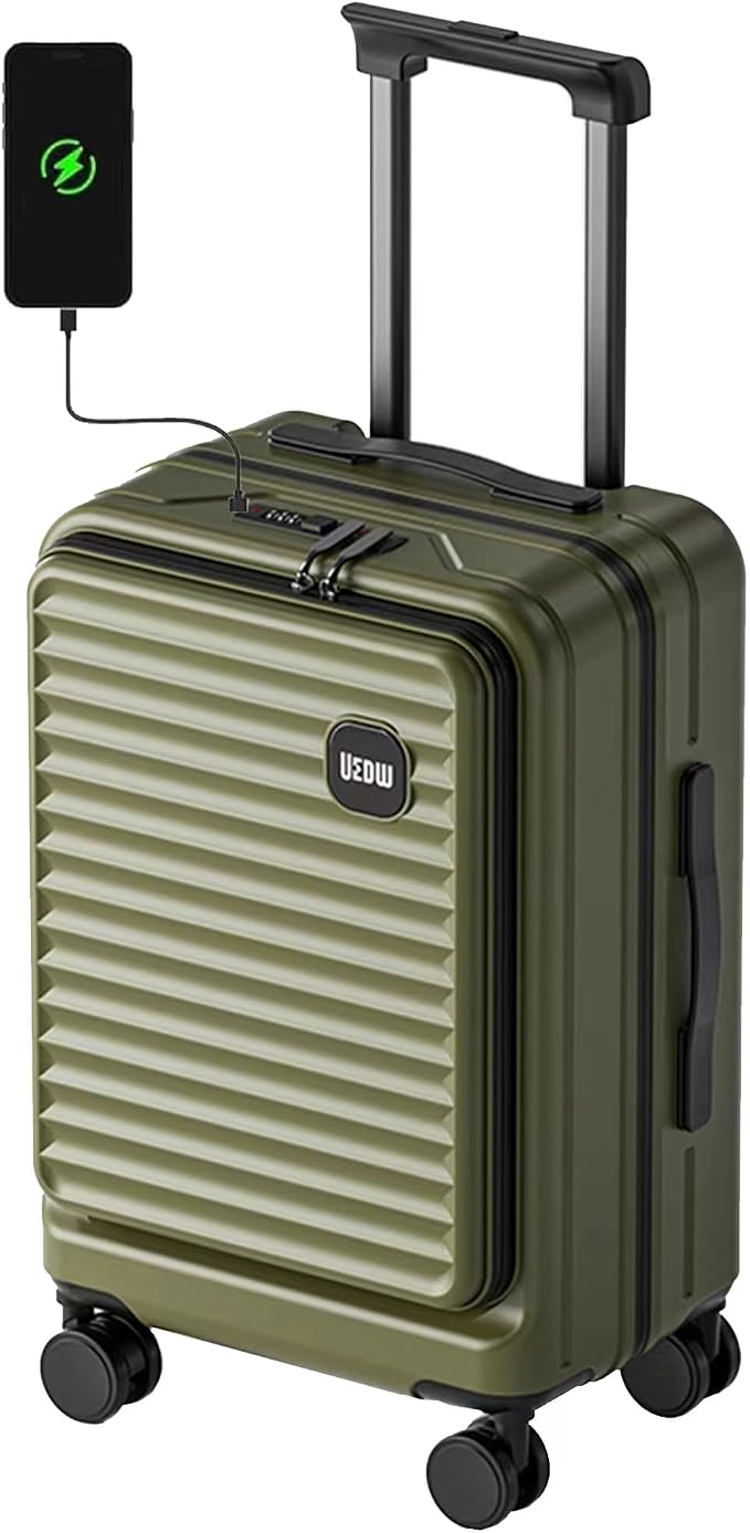 HotWay 24 Inch Expandable Front Opening Checked Luggage by Unknown