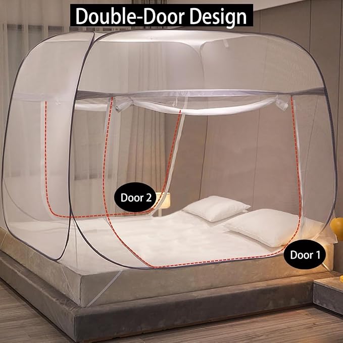 Pop-Up Mosquito Net Tent for Beds Portable Folding Canopy - Image 4