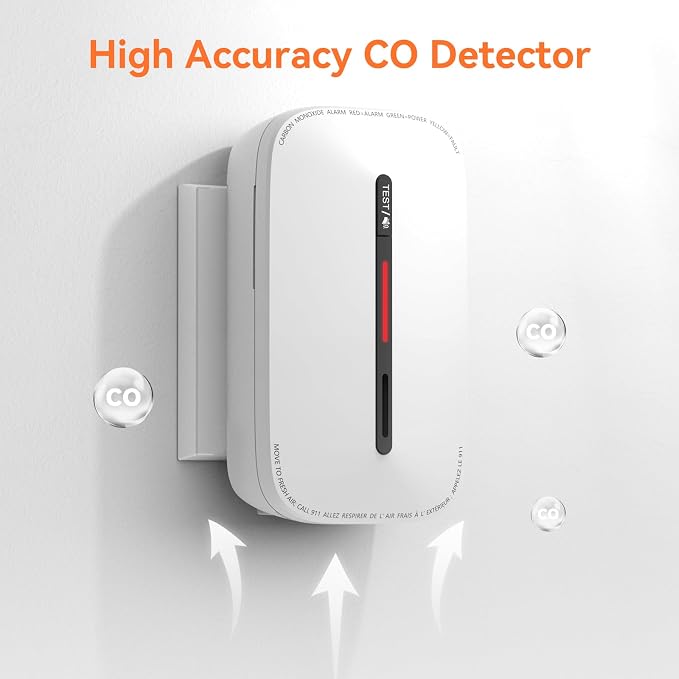 Jemay Plug in Carbon Monoxide Detector, Portable CO Detector - Image 5