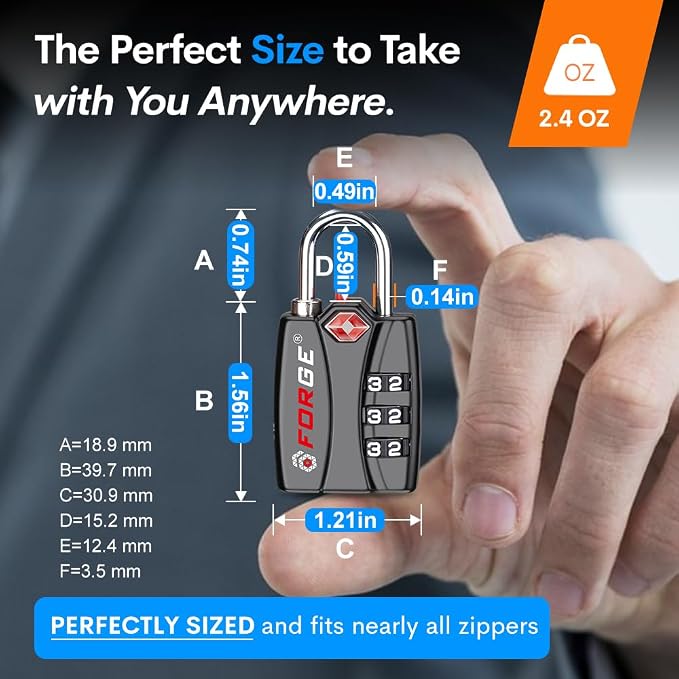 Forge TSA Luggage Combination Lock - Image 4