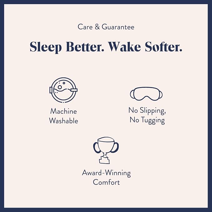 Brooklinen Silk Eye Mask for Sleeping – Celestial Blue, 100% Mulberry Silk - Image 4