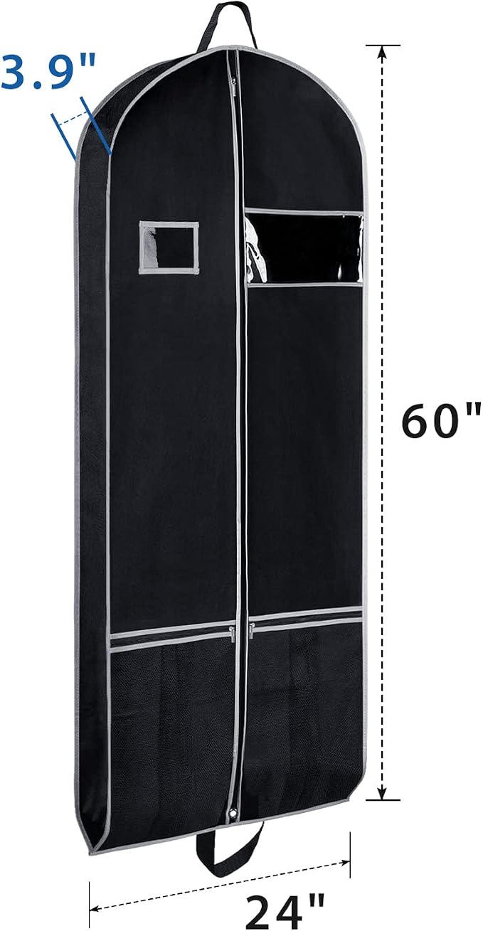 Zilink Long Garment Bags for Dresses Coat Bags for Travel and Storage 60 inches - Image 2